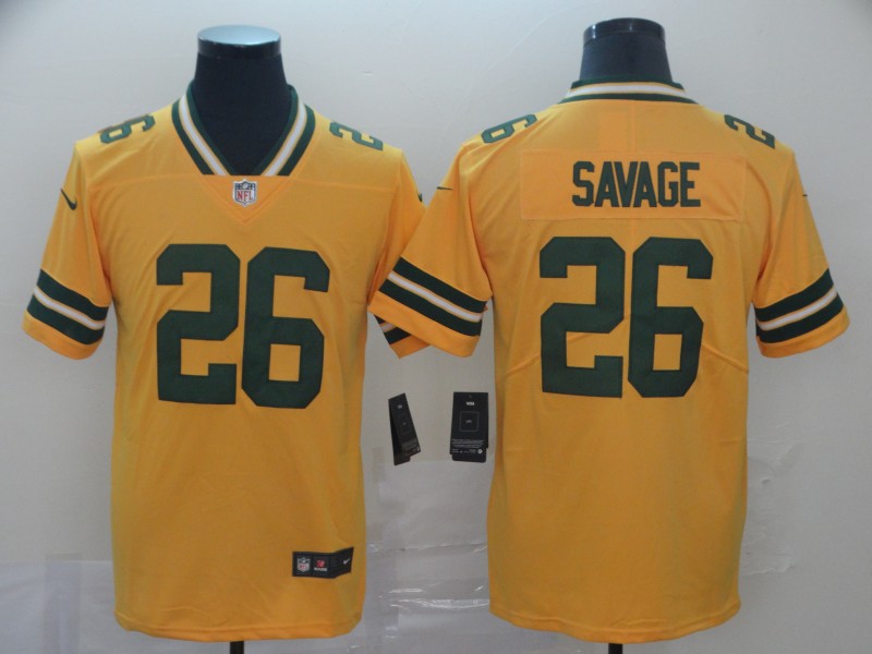 Men's Green Bay Packers #26 Darnell Savage Gold Inverted Legend Stitched NFL Jersey